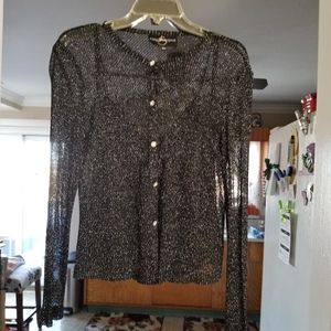 Vintage 2pc Black & Silver M